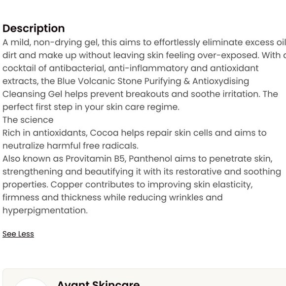 NEW Avant Cleanser Blue Volcanic Stone Purifying FULL SIZE 2/$60 When Bundled - Picture 4 of 4